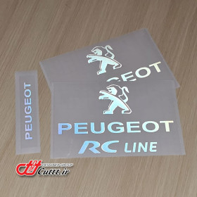 استیکر اتویی طرح PEUGEOT RC LINE - کد 10255