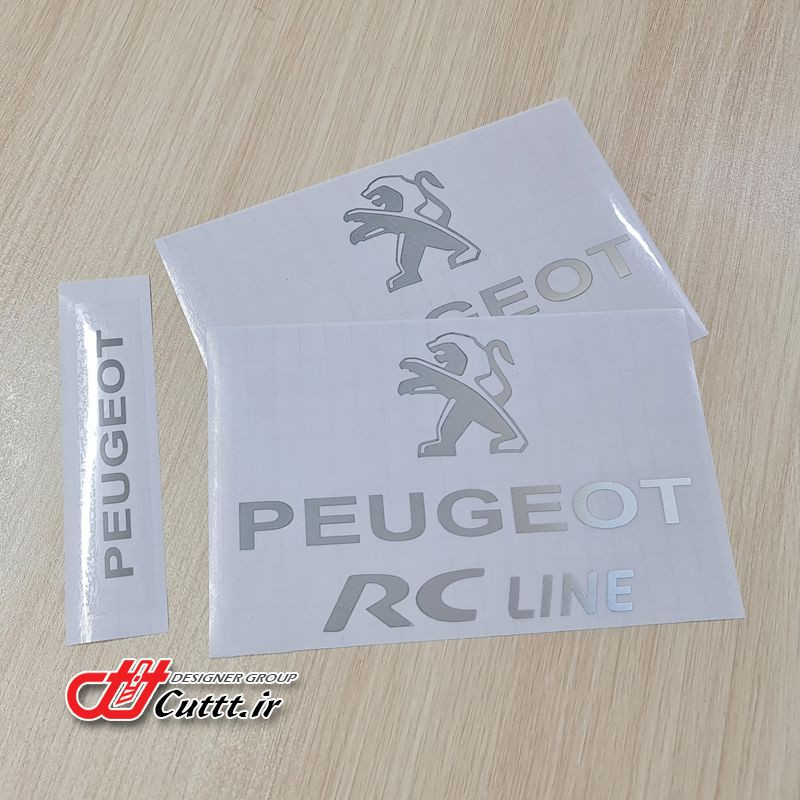 استیکر اتویی طرح PEUGEOT RC LINE - کد 10255