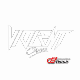 استیکر برشی شیشه طرح VIOLENT - کد 10209