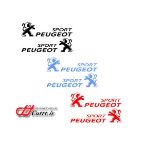 استیکر برشی طرح PEUGEOT SPORT - کد 10668