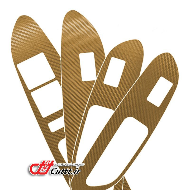 کاور قابهای شیشه بالابر لیفان X50 - کربن طلایی -  کد 10873/3