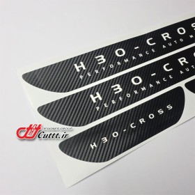 برچسبهای تزریقی پارکابی - کربن مشکی - طرح H 30 CROSS - کد 10686/1