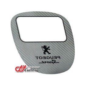کاور تزریقی قاب چراغ سقفی پژو 206  و 207 - کربن نقره ای - کد 10905/2