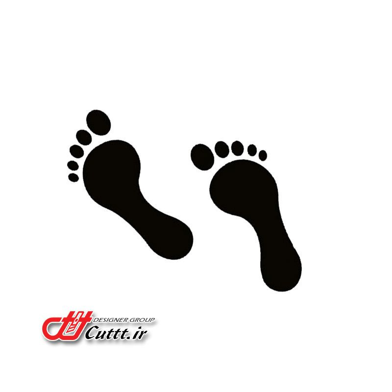 استیکر برشی طرح ردپا - کد 10392