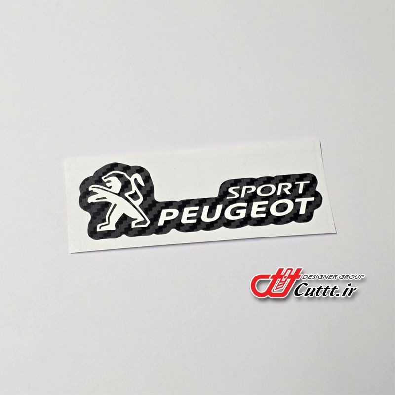 استیکر تزریقی طرح PEUGEOT SPORT - کربن مشکی - کد 10464/1