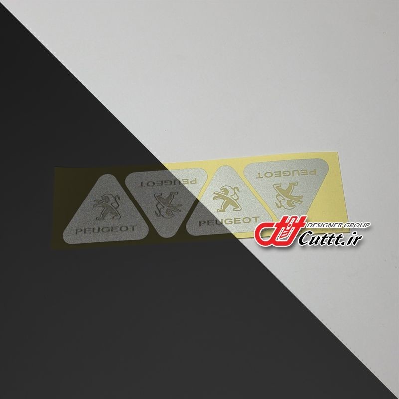 برچسب  لیزری هشدار باز بودن درب خودرو طرح PEUGEOT - شبرنگ - کد 10647