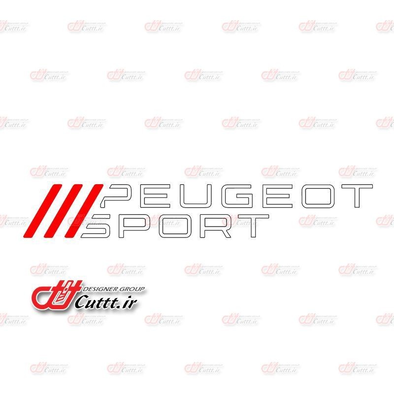 استیکر برشی طرح PEUGEOT SPORT - کد 10457/2
