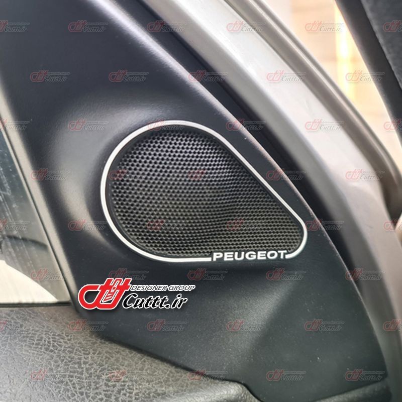 استیکر تزریقی قاب تیوتر پژو 206 و 207 آینه برقی - طرح PEUGEOT - کد 10725