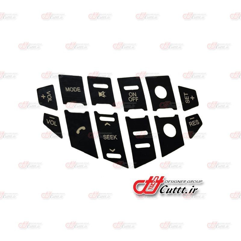 برچسبهای لیزری  دکمه های فرمان دنا و سورن پلاس - کد 10956