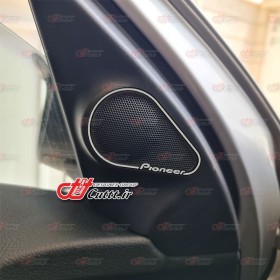 برچسب تزریقی قاب تیوتر پژو 206 و 207 آینه برقی - طرح PIONEER - کد 10696