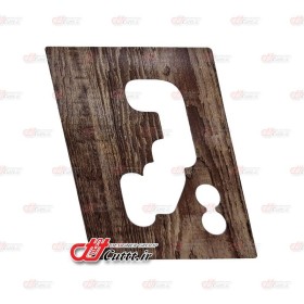 کاور لیور دنده پژو 206 و207 اتوماتیک - طرح چوب قهوه ای - کد  10110/7