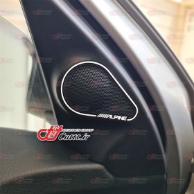 برچسب تزریقی قاب تیوتر پژو 206 و 207 آینه برقی - طرح ALPINE - کد 10726