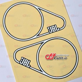 استیکر تزریقی قاب تیوتر پژو 206 و 207 آینه برقی - طرح JBL - کد 10689