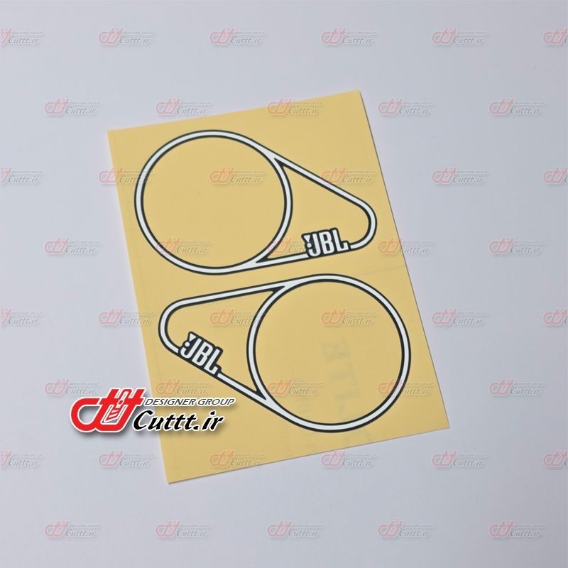 استیکر تزریقی قاب تیوتر پژو 206 و 207 آینه برقی - طرح JBL - کد 10689