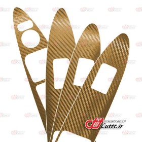 کاور قابهای شیشه بالابر اچ 30 کراس - کربن طلایی - کد 10733/3