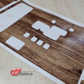 پک کاور کنسول و لیور دنده هیوندای آزرا - طرح چوب قهوه ای  - کد 10821/7