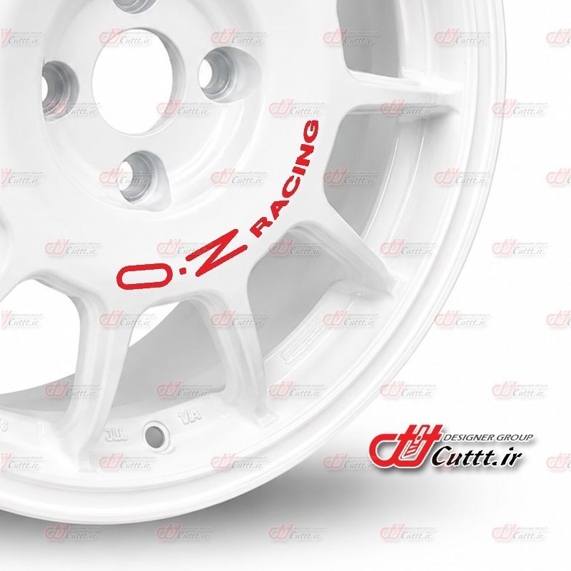 برچسب برشی طرح OZ RACING - قرمز - کد 10197/3