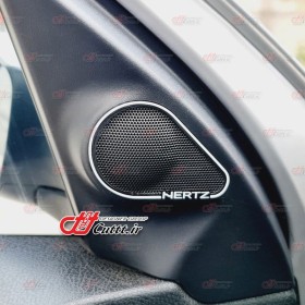 برچسب تزریقی قاب تیوتر پژو 206 و 207 آینه برقی - طرح HERTZ - کد 10659