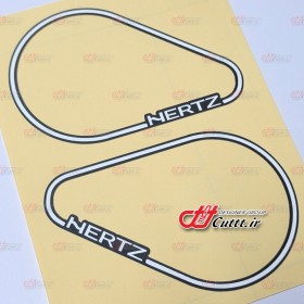 برچسب تزریقی قاب تیوتر پژو 206 و 207 آینه برقی - طرح HERTZ - کد 10659
