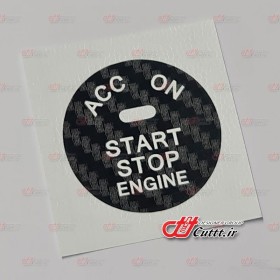 برچسب تزریقی دکمه کی لس استارت مزدا 3 نیو - کربن مشکی - کد 10332/1