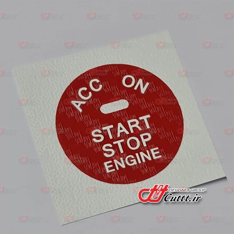 برچسب  تزریقی دکمه کی لس استارت مزدا 3 نیو - کربن قرمز - کد 10332/3
