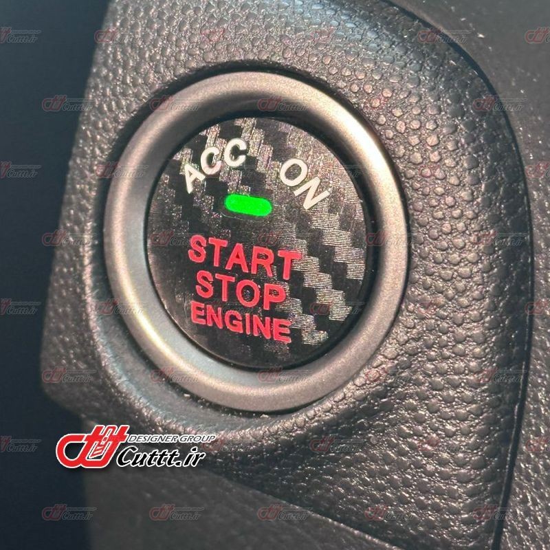 برچسب تزریقی دکمه کی لس استارت مزدا 3 نیو - کربن مشکی - کد 10330/1