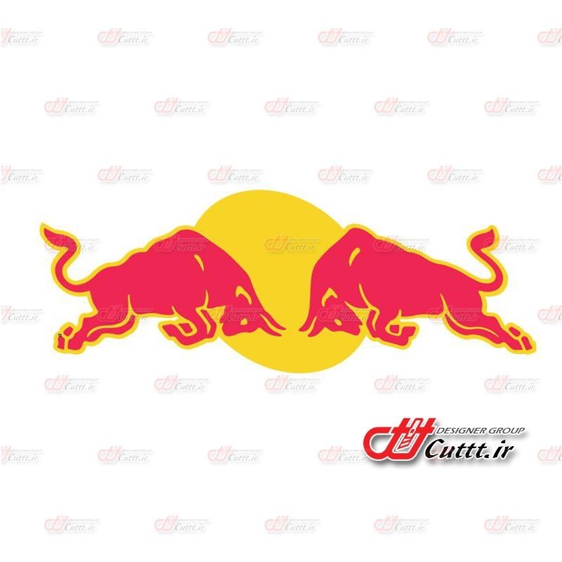 استیکر برشی طرح RED BULL - کد 10658