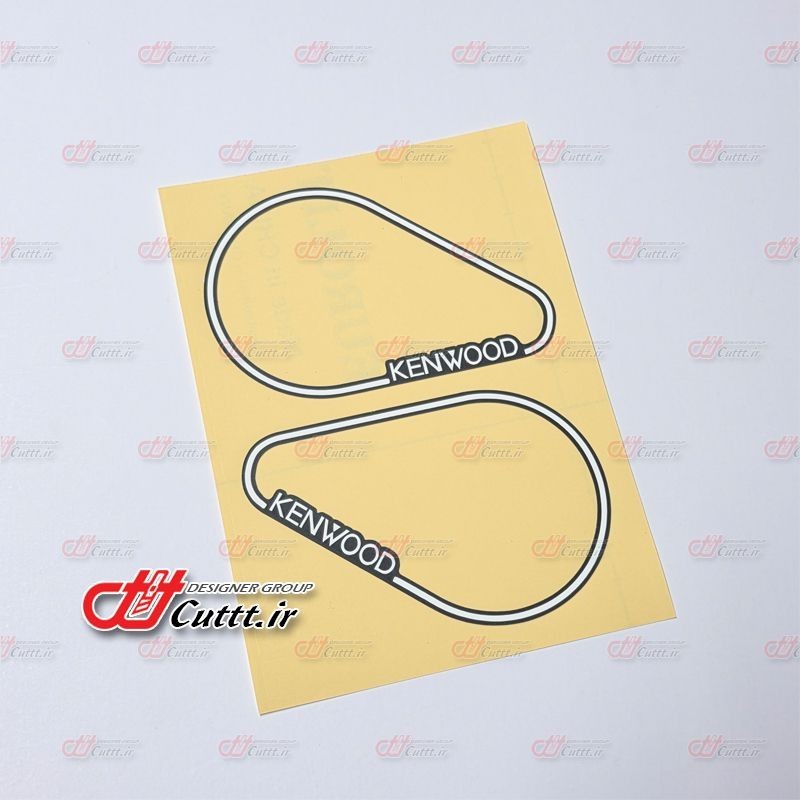 استیکر تزریقی قاب تیوتر پژو 206 و 207 آینه برقی - طرح KENWOOD - کد 10722
