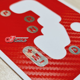 کاور لیور دنده پژو 206 و 207 اتوماتیک - کربن قرمز / تزریقی - کد 10155/3