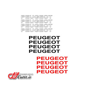 مجموعه 4 عددی برچسبهای برشی رینگ طرح PEUGEOT - کد 10153