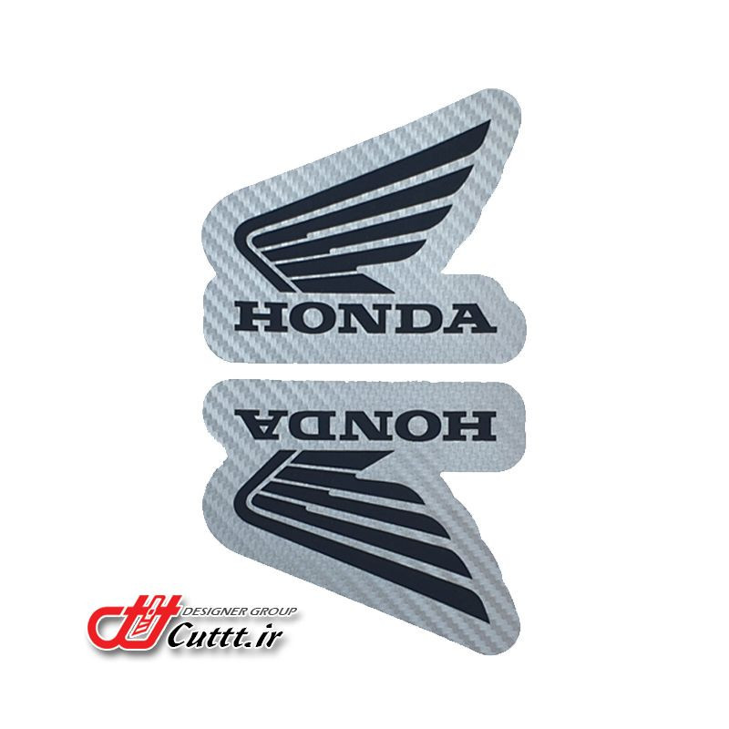 استیکر تزریقی طرح HONDA - کربن نقره ای - کد 10452/2