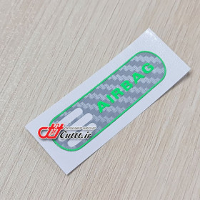 برچسب تزریقی ایربگ سرنشین پژو 206 - کربن نقره ای - کد 10806/2