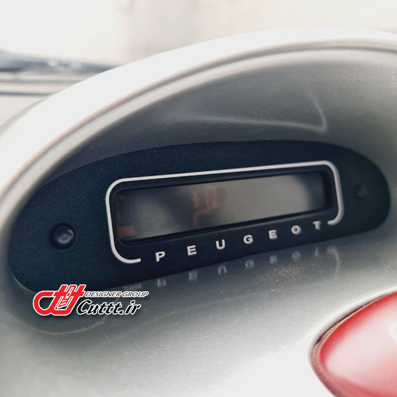 کاور قاب ساعت پژو 206 - تایپ A - مشکی شاین - کد 10774
