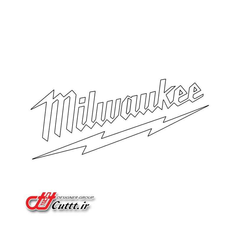 استیکر برشی طرح MILWAUKEE - کد 10400