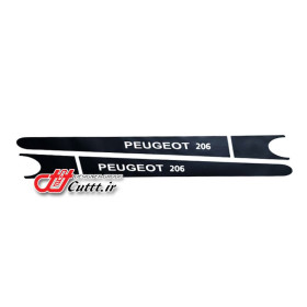 استیکر برشی کنار راهنما طرح PEUGEOT 206 - کد 10561