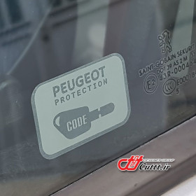 برچسب متالایز طرح PEUGEOT PROTECTION - کد 10440