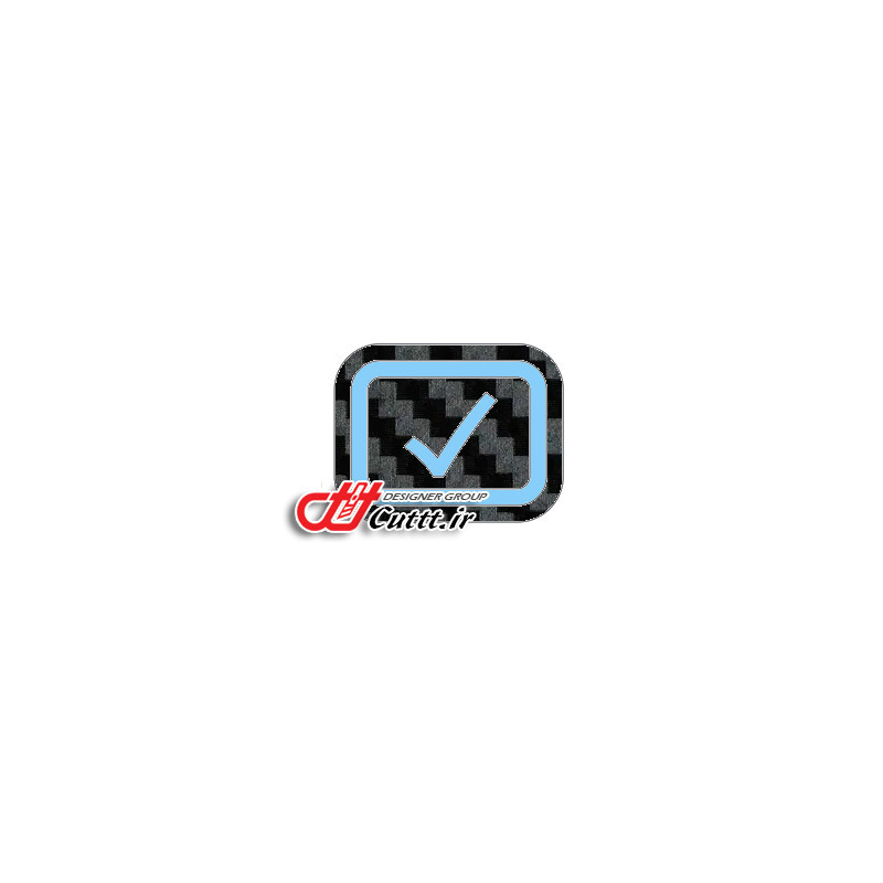 کاور تزریقی قاب ساعت پژو 206 و 207 - کربن مشکی - کد 10373/1