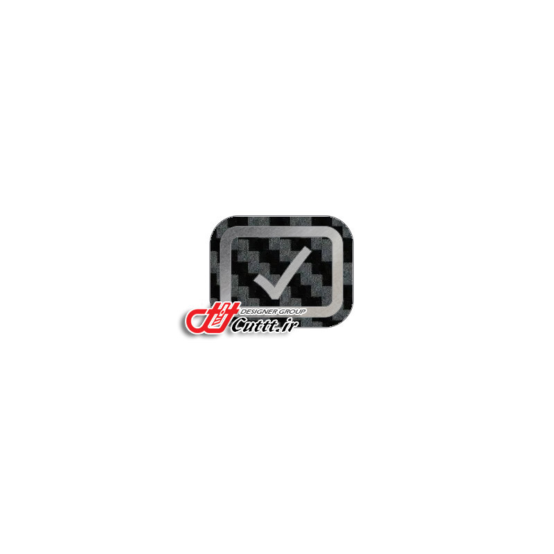 کاور تزریقی قاب ساعت پژو 206 و 207 - کربن مشکی - کد 10373/1