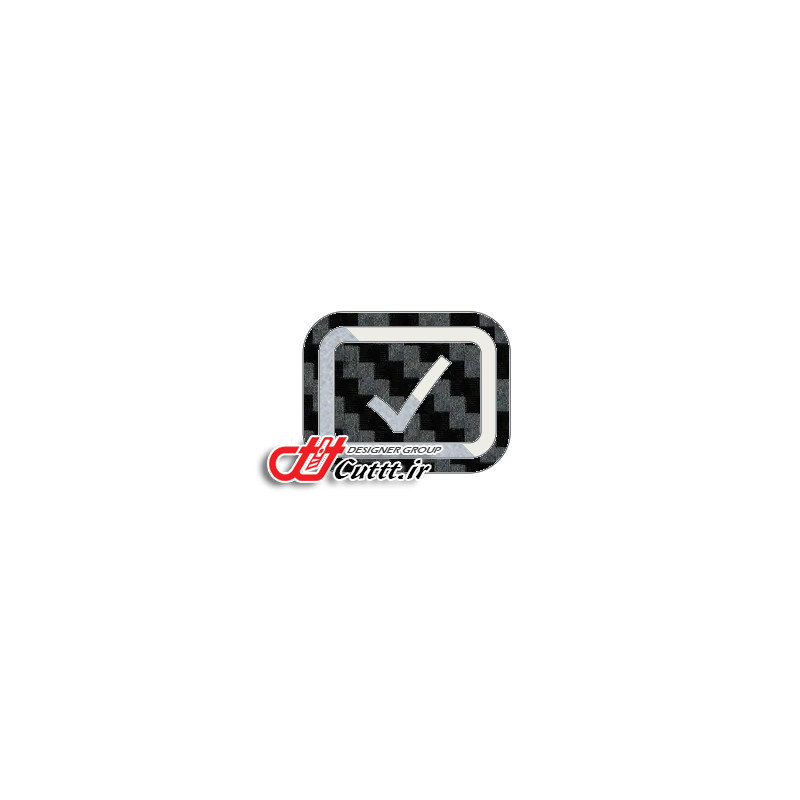 کاور تزریقی قاب ساعت پژو 206 و 207 - کربن مشکی - کد 10373/1