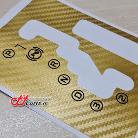 کاور تزریقی لیور دنده پژو 206 تیپ 4 و پژو پارس اتوماتیک - کربن طلایی - کد 10685/3
