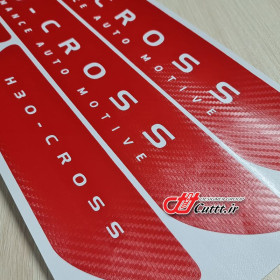 برچسبهای تزریقی پارکابی - کربن قرمز - طرح H 30 CROSS - کد 10686/2