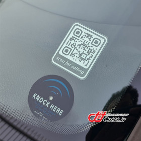 برچسب متالایز تلفن پارک - طرح QR CODE - کد 10709